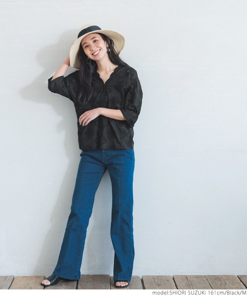 coca(coca)(コカ)の「カットワークブラウス(シャツ/ブラウス・レディース・ホワイト/ブラック/レッド・M/L)」の18枚目の写真