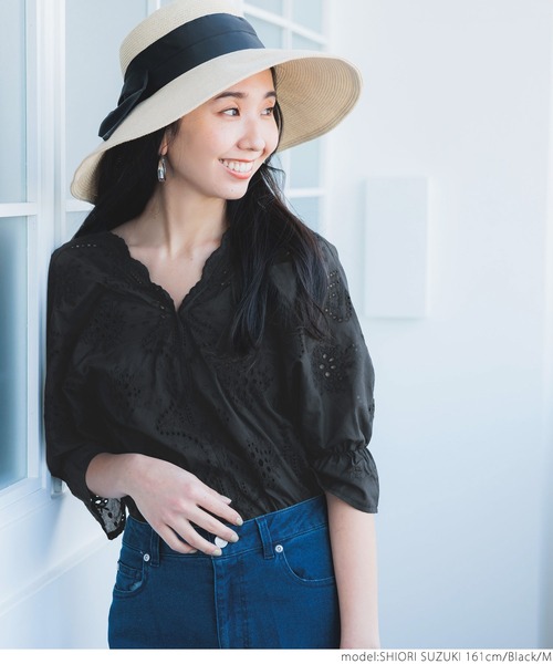 coca(coca)(コカ)の「カットワークブラウス(シャツ/ブラウス・レディース・ホワイト/ブラック/レッド・M/L)」の21枚目の写真