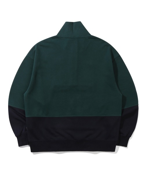 ROMANTIC CROWN(ロマンティッククラウン)の「【ROMANTIC CROWN】BUTTON UP POCKET ANORAK / ロマンティッククラウン ボタンアップ ポケット ハイネック スウェットシャツ(その他トップス・メンズ・ネイビー/グリーン・SMALL/MEDIUM/LARGE)」の6枚目の写真