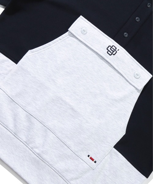 ROMANTIC CROWN(ロマンティッククラウン)の「【ROMANTIC CROWN】BUTTON UP POCKET ANORAK / ロマンティッククラウン ボタンアップ ポケット ハイネック スウェットシャツ(その他トップス・メンズ・ネイビー/グリーン・SMALL/MEDIUM/LARGE)」の17枚目の写真