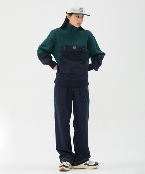 ROMANTIC CROWN(ロマンティッククラウン)の「【ROMANTIC CROWN】BUTTON UP POCKET ANORAK / ロマンティッククラウン ボタンアップ ポケット ハイネック スウェットシャツ(その他トップス・メンズ・ネイビー/グリーン・SMALL/MEDIUM/LARGE)」の22枚目の写真