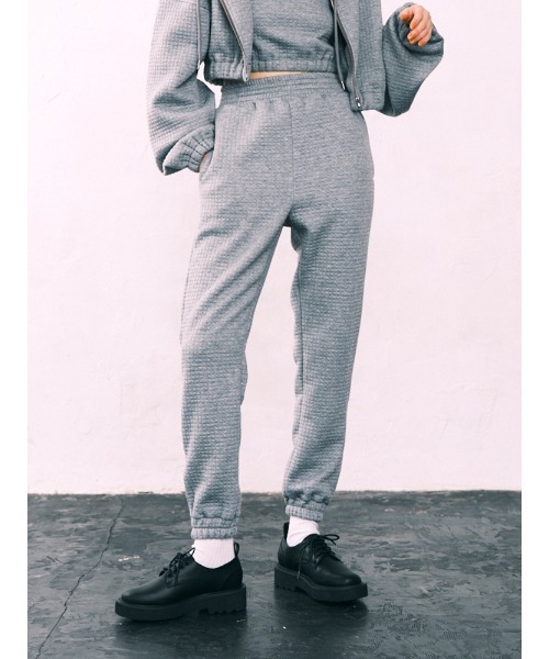 ENVYM(アンビー)の「スクエアパターンジョガーPT(その他パンツ・レディース・ブラック/ホワイト/グレー・FREE)」の3枚目の写真