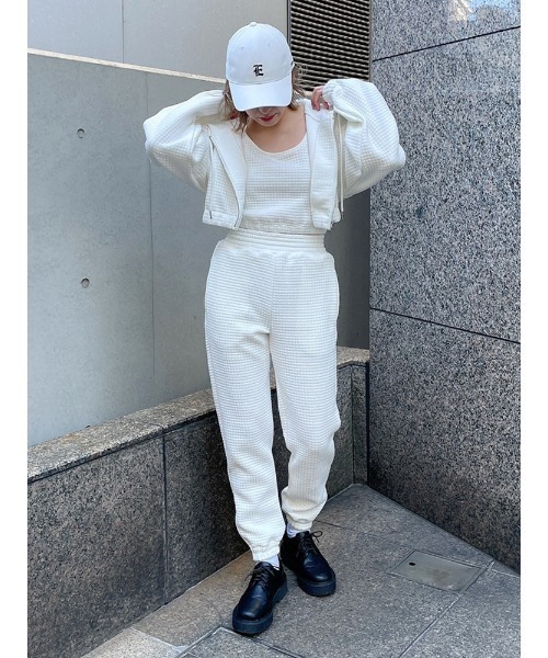 ENVYM(アンビー)の「スクエアパターンジョガーPT(その他パンツ・レディース・ブラック/ホワイト/グレー・FREE)」の10枚目の写真