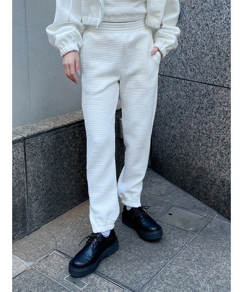 ENVYM(アンビー)の「スクエアパターンジョガーPT(その他パンツ・レディース・ブラック/ホワイト/グレー・FREE)」の12枚目の写真