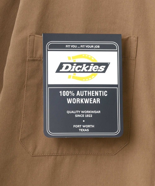 Dickies(ディッキーズ)の「Dickies/ディッキーズ オーバーサイズ T/Cツイル ミニロゴワッペン ワンポイント刺繍 ワークシャツ(シャツ/ブラウス・メンズ・ブラック/ベージュ/ホワイト系その他/ブルー系その他・M/L/XL)」の18枚目の写真