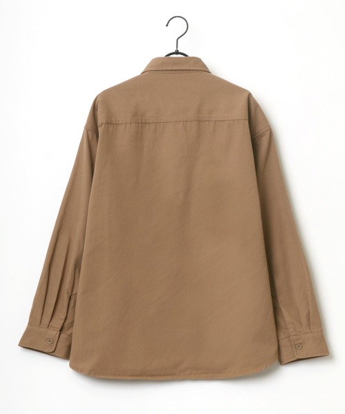 Dickies(ディッキーズ)の「Dickies/ディッキーズ オーバーサイズ T/Cツイル ミニロゴワッペン ワンポイント刺繍 ワークシャツ(シャツ/ブラウス・メンズ・ブラック/ベージュ/ホワイト系その他/ブルー系その他・M/L/XL)」の13枚目の写真