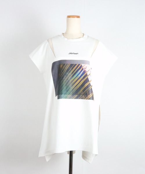 AULA AILA(アウラアイラ)の「グリーンサムタイムブルーTシャツ(Tシャツ/カットソー・レディース・ホワイト/チャコールグレー/ブラック・0)」の15枚目の写真