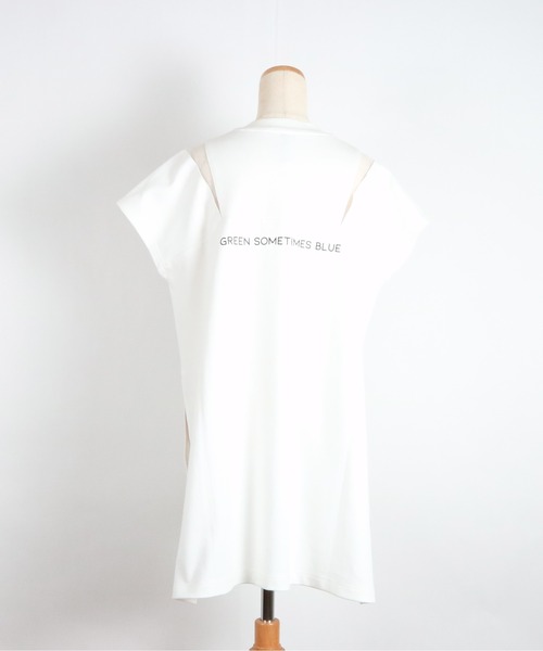 AULA AILA(アウラアイラ)の「グリーンサムタイムブルーTシャツ(Tシャツ/カットソー・レディース・ホワイト/チャコールグレー/ブラック・0)」の7枚目の写真