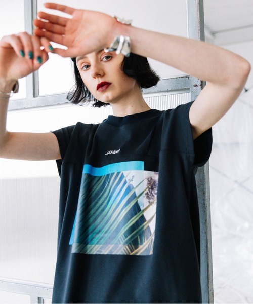 AULA AILA(アウラアイラ)の「グリーンサムタイムブルーTシャツ(Tシャツ/カットソー・レディース・ホワイト/チャコールグレー/ブラック・0)」の17枚目の写真