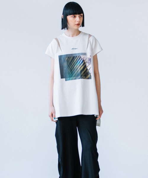 AULA AILA(アウラアイラ)の「グリーンサムタイムブルーTシャツ(Tシャツ/カットソー・レディース・ホワイト/チャコールグレー/ブラック・0)」の22枚目の写真