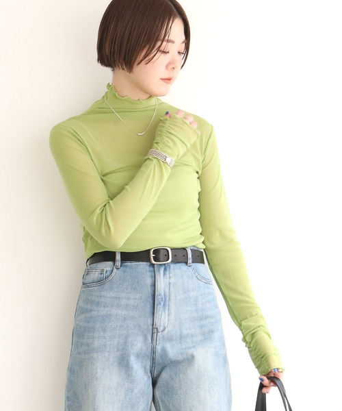 notch.(ノッチ)の「パワーメッシュロンT(Tシャツ/カットソー・レディース・パープル/ブラウン/エメラルド・M)」の1枚目の写真