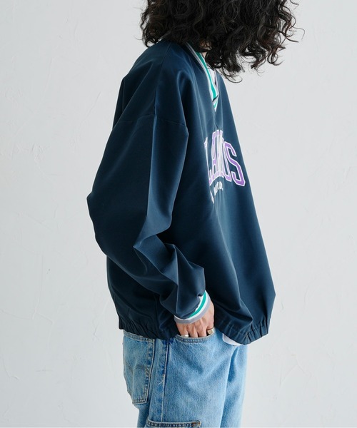 CPCM（シーピーシーエム）の「ラインリブカレッジ布帛プルオーバー（シャツ/ブラウス・メンズ・チャコールグレー/グリーン/マスタード・MEDIUM/LARGE）」の21枚目の写真