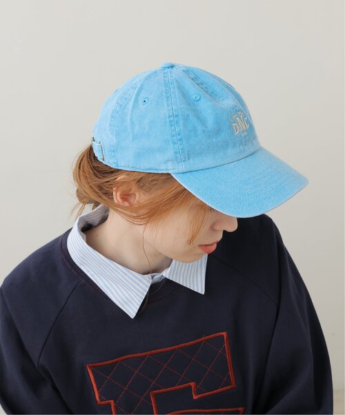 DOUBLE NAME（ダブルネーム）の「NEWHATTAN刺しゅう加工CAP（キャップ・レディース・ピンク/ターコイズブルー/スミクロ/キナリ・FREE）」の3枚目の写真