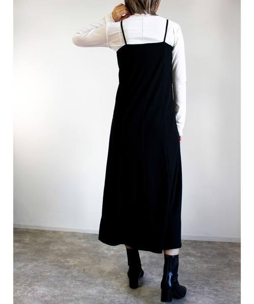 MLI'A(エムリア)の「マーメイドリブキャミワンピース(セットアップ対応)(ワンピース・レディース・アイボリー/ブラック/グリーン/ブルー/オレンジ/ホワイト×ネイビー・M)」の18枚目の写真