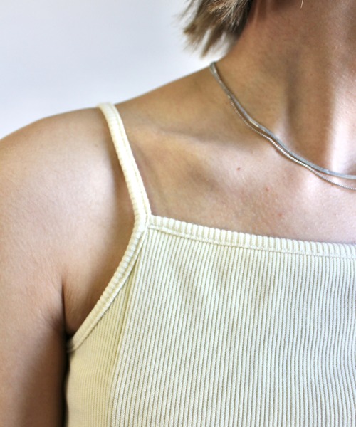 MLI'A(エムリア)の「マーメイドリブキャミワンピース(セットアップ対応)(ワンピース・レディース・アイボリー/ブラック/グリーン/ブルー/オレンジ/ホワイト×ネイビー・M)」の13枚目の写真