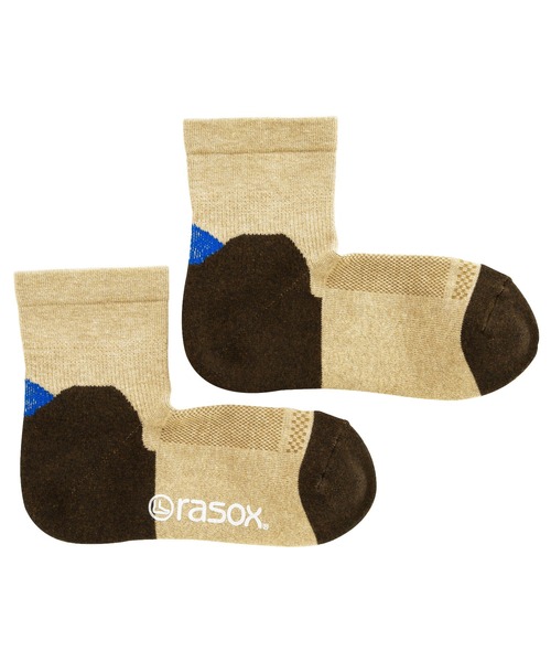rasox（ラソックス）の「rasox（ラソックス）／　ブロックパイル・ミッド（ソックス/靴下・レディース・チャコールグレー/ベージュ/カーキ・SMALL/MEDIUM/LARGE）」の3枚目の写真