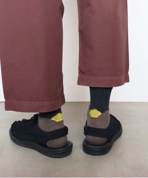 rasox（ラソックス）の「rasox（ラソックス）／　ブロックパイル・ミッド（ソックス/靴下・レディース・チャコールグレー/ベージュ/カーキ・SMALL/MEDIUM/LARGE）」の2枚目の写真