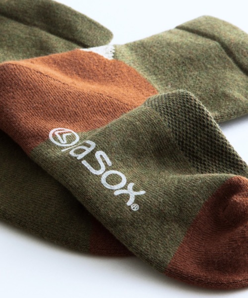 rasox（ラソックス）の「rasox（ラソックス）／　ブロックパイル・ミッド（ソックス/靴下・レディース・チャコールグレー/ベージュ/カーキ・SMALL/MEDIUM/LARGE）」の6枚目の写真