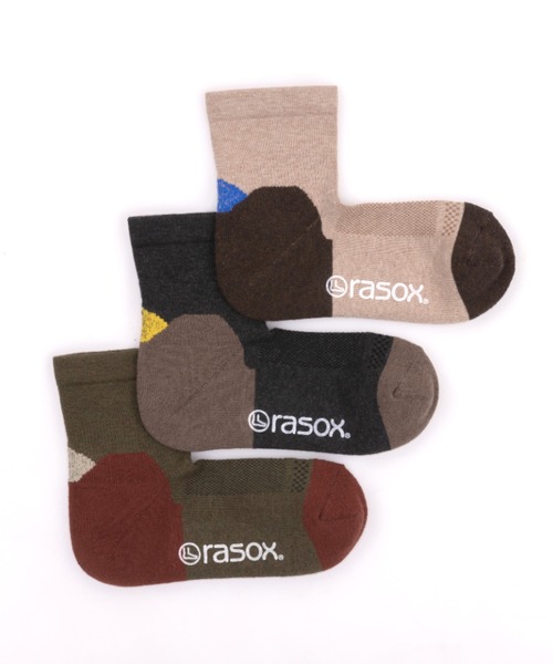 rasox（ラソックス）の「rasox（ラソックス）／　ブロックパイル・ミッド（ソックス/靴下・レディース・チャコールグレー/ベージュ/カーキ・SMALL/MEDIUM/LARGE）」の14枚目の写真
