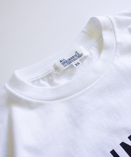 ALL ORDINARIES（オールオーディナリーズ）の「ALL ORDINARIESストレートロゴT 2022（Tシャツ/カットソー・レディース・ホワイト/チャコールグレー/ピンク/ブルー/キャメル・S/M/L/XL/XS）」の14枚目の写真