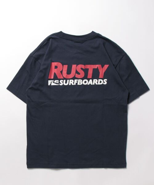 RUSTY:ラスティー】ロゴTシャツ 90S FIT バックプリント（Tシャツ