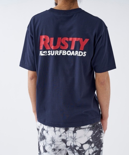 RUSTY(ラスティ)の「【RUSTY:ラスティー】ロゴTシャツ 90S FIT バックプリント(Tシャツ/カットソー・メンズ・ホワイト/ブラック/ネイビー/ライトブルー・MEDIUM/LARGE/X-LARGE)」の10枚目の写真