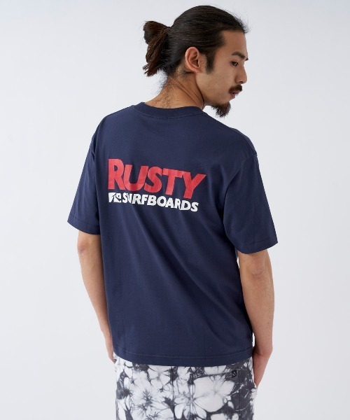 RUSTY:ラスティー】ロゴTシャツ 90S FIT バックプリント（Tシャツ