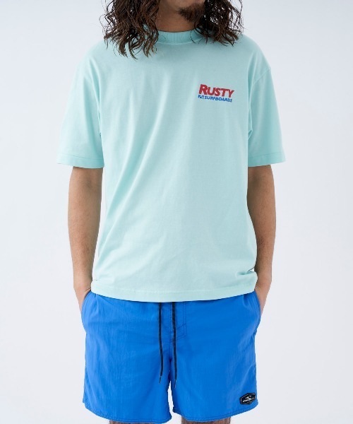 RUSTY(ラスティ)の「【RUSTY:ラスティー】ロゴTシャツ 90S FIT バックプリント(Tシャツ/カットソー・メンズ・ホワイト/ブラック/ネイビー/ライトブルー・MEDIUM/LARGE/X-LARGE)」の21枚目の写真