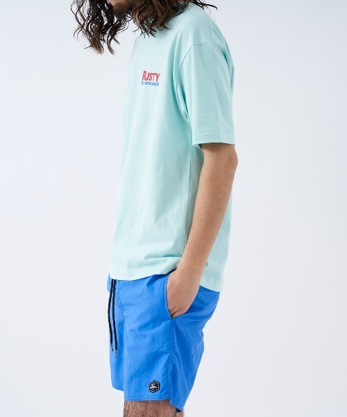 RUSTY(ラスティ)の「【RUSTY:ラスティー】ロゴTシャツ 90S FIT バックプリント(Tシャツ/カットソー・メンズ・ホワイト/ブラック/ネイビー/ライトブルー・MEDIUM/LARGE/X-LARGE)」の20枚目の写真
