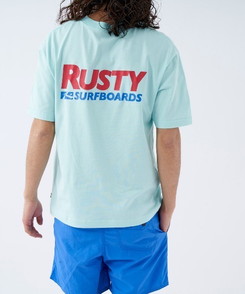 RUSTY(ラスティ)の「【RUSTY:ラスティー】ロゴTシャツ 90S FIT バックプリント(Tシャツ/カットソー・メンズ・ホワイト/ブラック/ネイビー/ライトブルー・MEDIUM/LARGE/X-LARGE)」の19枚目の写真