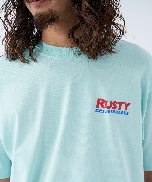 RUSTY(ラスティ)の「【RUSTY:ラスティー】ロゴTシャツ 90S FIT バックプリント(Tシャツ/カットソー・メンズ・ホワイト/ブラック/ネイビー/ライトブルー・MEDIUM/LARGE/X-LARGE)」の18枚目の写真