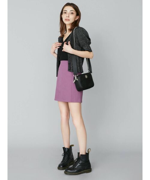 EVRIS（エヴリス）の「ラメショートスリーブカーディガン（カーディガン/ボレロ・レディース・ブラック/グリーン/アイボリー・FREE）」の12枚目の写真