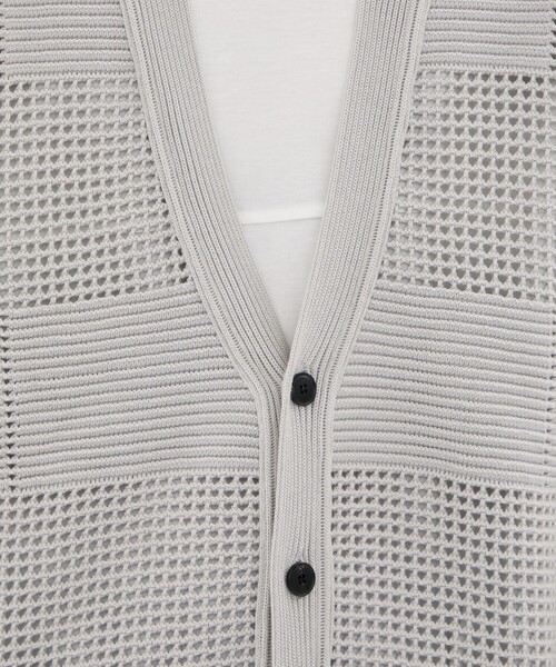 CITY TOKYO（シティトウキョウ）の「メッシュコントラストカーディガン（カーディガン/ボレロ・メンズ・ホワイト/グレー/レッド/ライム/グリーン・1/2）」の18枚目の写真