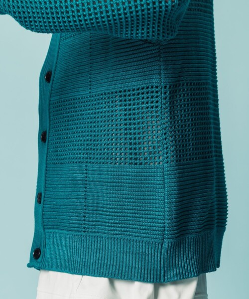 CITY TOKYO（シティトウキョウ）の「メッシュコントラストカーディガン（カーディガン/ボレロ・メンズ・ホワイト/グレー/レッド/ライム/グリーン・1/2）」の22枚目の写真