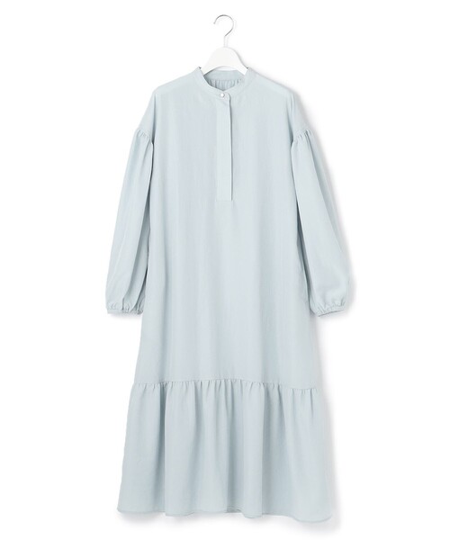 Feroux(フェルゥ)の「【洗える】ワッシャーエステル裾ティアード ワンピース(ドレス・レディース・ホワイト系/スカイブルー系/ブラック系/スモーキーグリーン系1・1/2)」の21枚目の写真