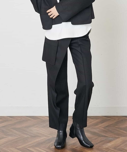 A de a.v.v（アードアー・ヴェ・ヴェ）の「［SET UP対応］ラップパンツ（その他パンツ・レディース・ライトパープル/ベージュ/ブラック・38/36）」の2枚目の写真