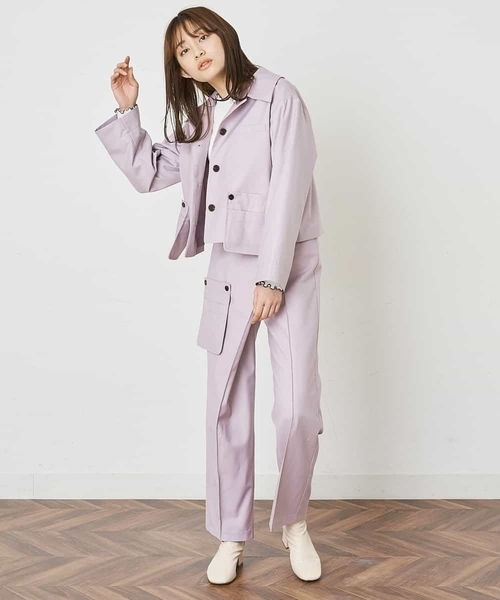 A de a.v.v（アードアー・ヴェ・ヴェ）の「［SET UP対応］ラップパンツ（その他パンツ・レディース・ライトパープル/ベージュ/ブラック・38/36）」の18枚目の写真