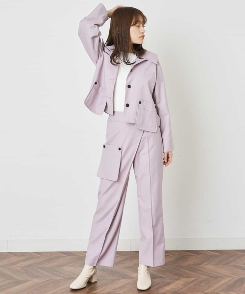 A de a.v.v（アードアー・ヴェ・ヴェ）の「［SET UP対応］ラップパンツ（その他パンツ・レディース・ライトパープル/ベージュ/ブラック・38/36）」の8枚目の写真