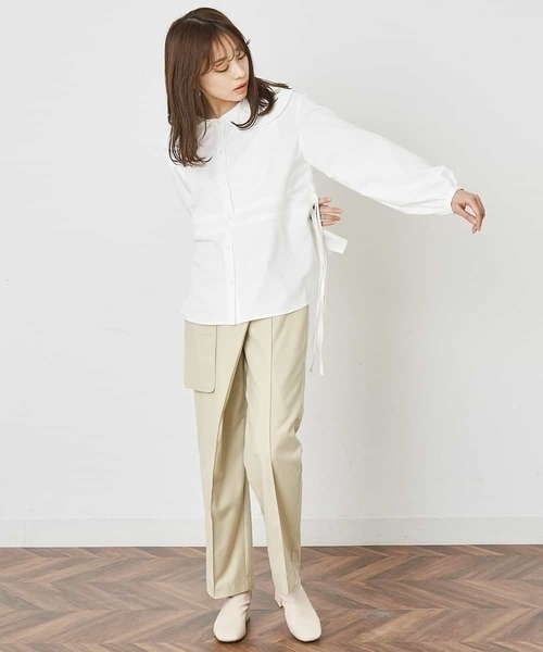 A de a.v.v（アードアー・ヴェ・ヴェ）の「［SET UP対応］ラップパンツ（その他パンツ・レディース・ライトパープル/ベージュ/ブラック・38/36）」の6枚目の写真