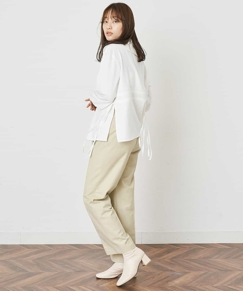 A de a.v.v（アードアー・ヴェ・ヴェ）の「［SET UP対応］ラップパンツ（その他パンツ・レディース・ライトパープル/ベージュ/ブラック・38/36）」の4枚目の写真