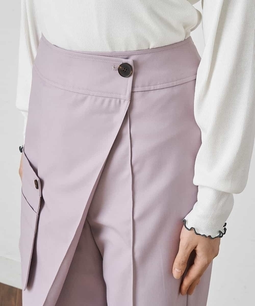 A de a.v.v（アードアー・ヴェ・ヴェ）の「［SET UP対応］ラップパンツ（その他パンツ・レディース・ライトパープル/ベージュ/ブラック・38/36）」の17枚目の写真