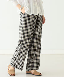 BEAMS BOY | BEAMS BOY / リネン チェック イージー パンツ 22SS(その他パンツ)