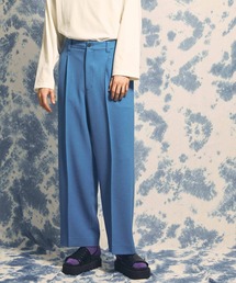 MAISON SPECIAL | 《ユニセックスアイテム》梨地ダブルクロスピンタック1タックワイドパンツ【MAISON SPECIAL/メゾンスペシャル】(その他パンツ)