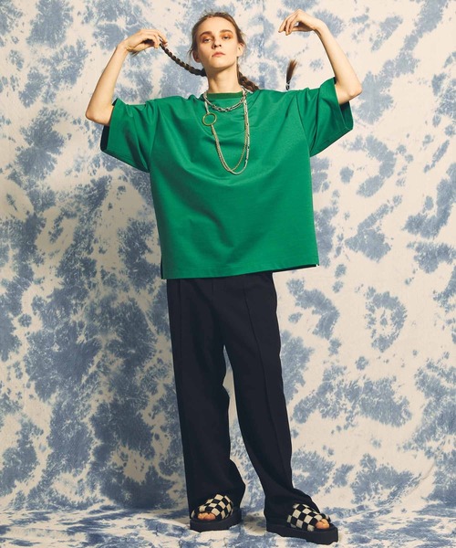 MAISON SPECIAL(メゾンスペシャル)の「《ユニセックスアイテム》梨地ダブルクロスピンタック1タックワイドパンツ【MAISON SPECIAL/メゾンスペシャル】(その他パンツ・メンズ・ブルー/ブラック/レッド/グリーン/オフホワイト・0/2/1)」の7枚目の写真