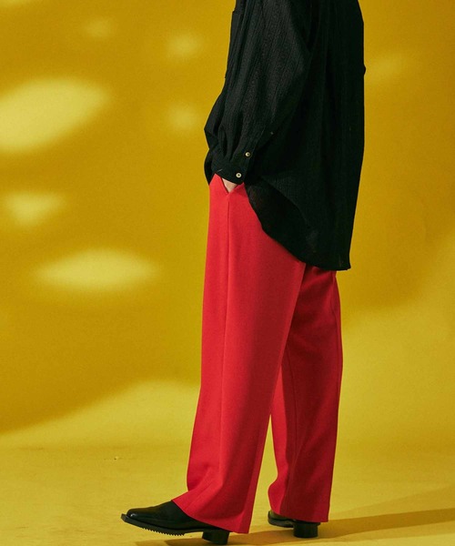 MAISON SPECIAL(メゾンスペシャル)の「《ユニセックスアイテム》梨地ダブルクロスピンタック1タックワイドパンツ【MAISON SPECIAL/メゾンスペシャル】(その他パンツ・メンズ・ブルー/ブラック/レッド/グリーン/オフホワイト・0/2/1)」の20枚目の写真