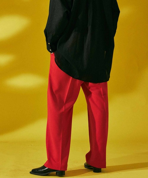 MAISON SPECIAL(メゾンスペシャル)の「《ユニセックスアイテム》梨地ダブルクロスピンタック1タックワイドパンツ【MAISON SPECIAL/メゾンスペシャル】(その他パンツ・メンズ・ブルー/ブラック/レッド/グリーン/オフホワイト・0/2/1)」の21枚目の写真