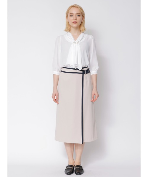 TONAL（トーナル）の「ボウタイパール7分袖ブラウス（シャツ/ブラウス