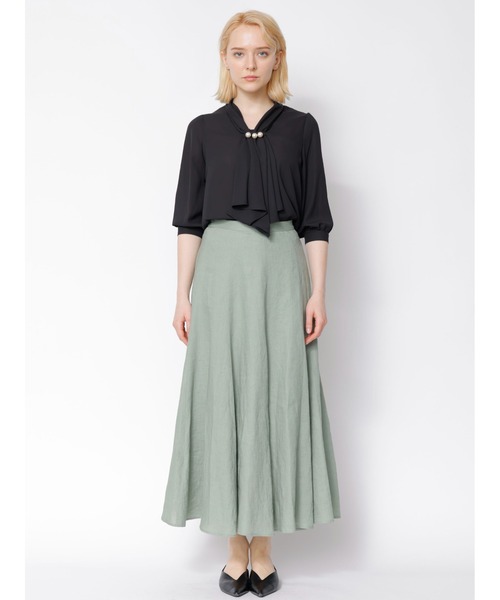 TONAL（トーナル）の「ボウタイパール7分袖ブラウス（シャツ/ブラウス