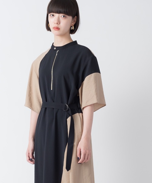 La SRIC（ラスリック）の「La SRIC / カラーパネルOP（ワンピース・レディース・オリーブ/ブラック・38）」の2枚目の写真