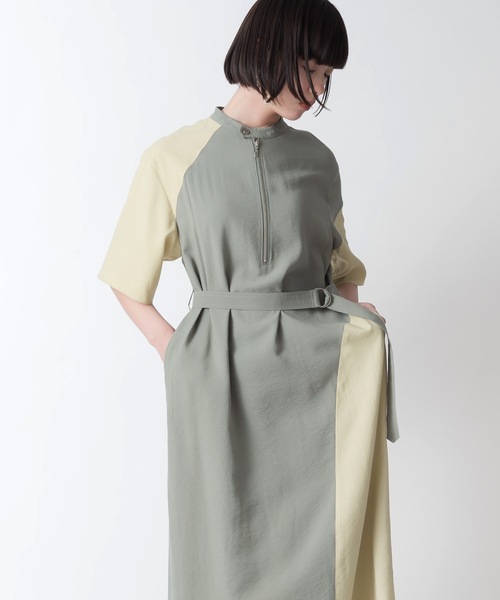 La SRIC（ラスリック）の「La SRIC / カラーパネルOP（ワンピース・レディース・オリーブ/ブラック・38）」の18枚目の写真